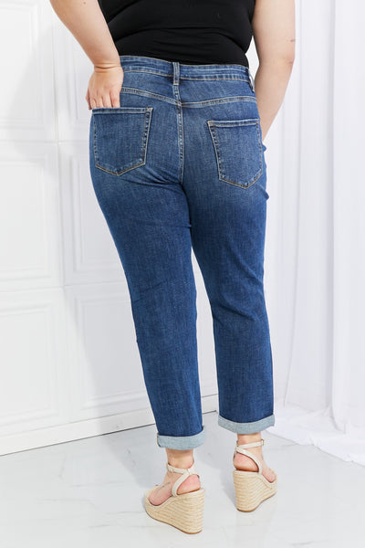 Vervet by Flying Monkey Distressed Cropped Jeans with Pockets